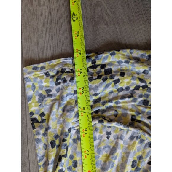 Cabi Womens Sleeveless Draped Top M Yellow/Gray/Black Abstract Print Lightweight - Picture 6 of 7